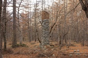  les ruines des Auberts , le hameau le plus amont du Champoléon détruit par une crue dévastatrice ; reste une belle cheminée
