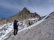  on approche de l'aiguille centrale du Soreiller, notre objectif