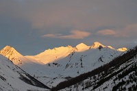  lever de soleil sur le col du lautaret