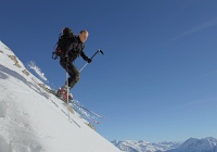  descente à ski du sommet pour Laurent
