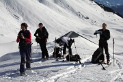  pause sur le toit des premiers chalets