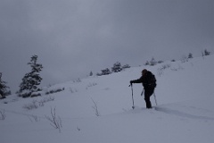  on préfère faire notre trace à coté jusqu'à la crête