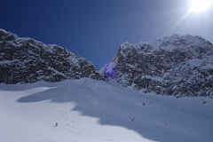  Sortie du couloir et re-peautage sur un replat