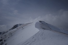  descente de la pointe de Risace le long de la crête pour moi