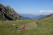  Bivouac en dessous du lac pour raccourcir la longue étape du lendemain