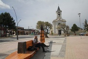  sur la place des Armes à Puerto Natales
